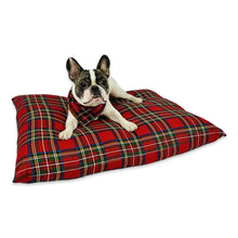 Load image into Gallery viewer, Red check frenchie dog bed
