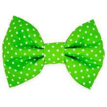 Load image into Gallery viewer, Green Mini Dot Bow Tie