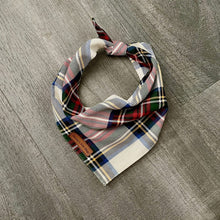 Load image into Gallery viewer, Red and cream check dog bandana