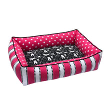 Load image into Gallery viewer, Black and pink dog bed