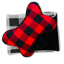 Load image into Gallery viewer, Red Check Bone Pillow Gift Set Sammy's Sew Shop