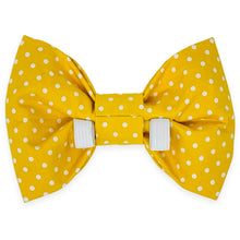 Load image into Gallery viewer, Yellow Mini Dot Bow Tie