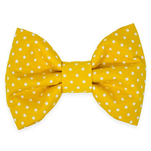 Load image into Gallery viewer, Yellow Mini Dot Bow Tie
