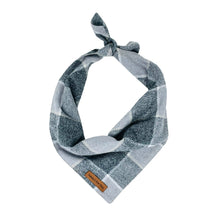 Load image into Gallery viewer, Grey check dog bandana
