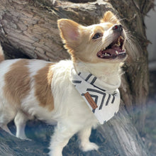 Load image into Gallery viewer, White mud cloth dog bandana
