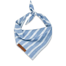 Load image into Gallery viewer, Blue stripe dog bandana
