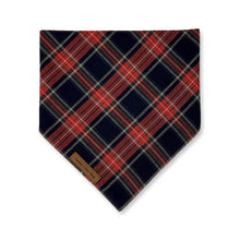 Load image into Gallery viewer, red plaid pet bandana
